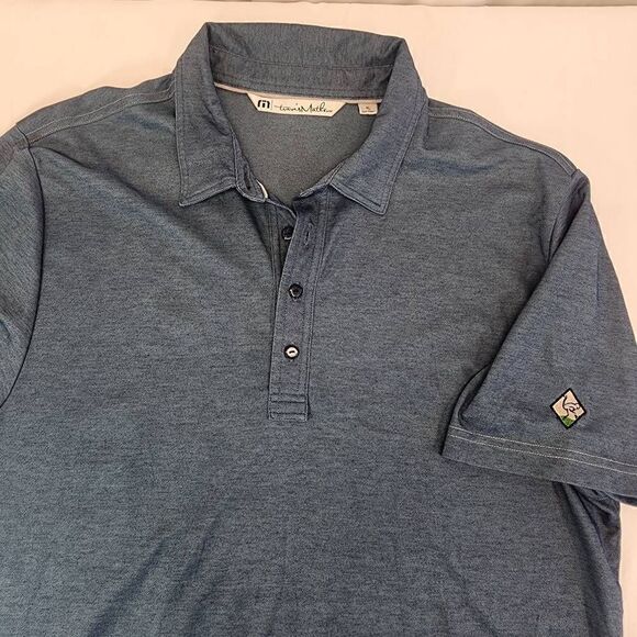 Travis Mathew Polo Golf Shirt Blue Men's Size XL Pima Cotton Blend - Picture 8 of 9